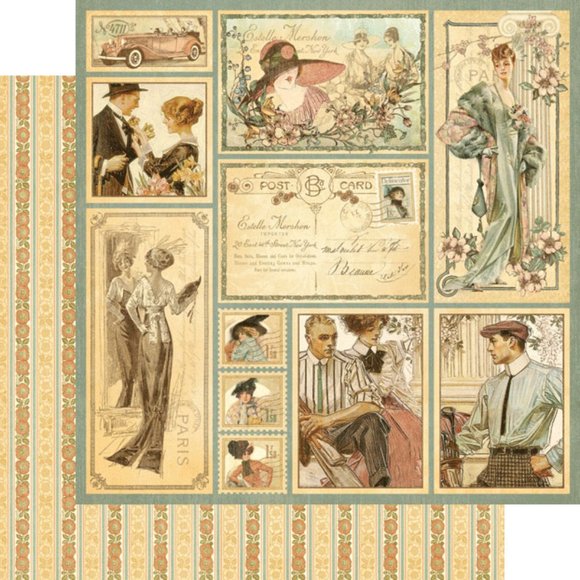 2 Graphic 45 A LADIES DIARY 6" x 6" Scrapbook Card Making Paper Pads 48 Sheets - Picture 4 of 13